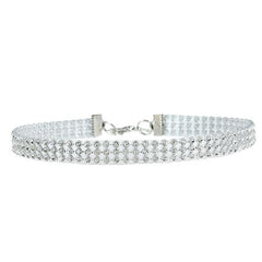 Shiny Rhinestone Bundle Neck Collar Necklace