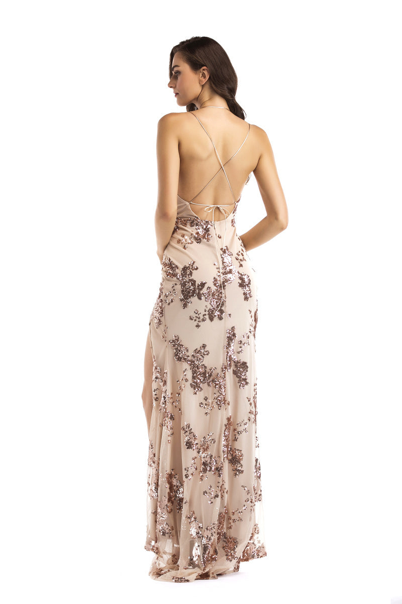 Sexy black Sequins maxi Summer dress women vintage Elegant Backless Party Dress long club Bodycon dresses sukienki vestidos 2022
