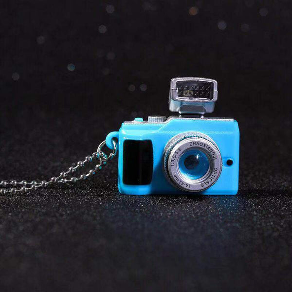 Vintage Camera Pendant Necklace For Men Women Punk Luminous Small Camera Long Chain Necklaces Couple Jewelry Friendship Gifts