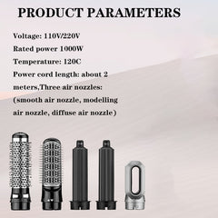 5 in 1 Hair Dryer Heat Comb Hair Curler Professional Iron Hair Straightener Styling Tool Hair Dryer Combination Kit