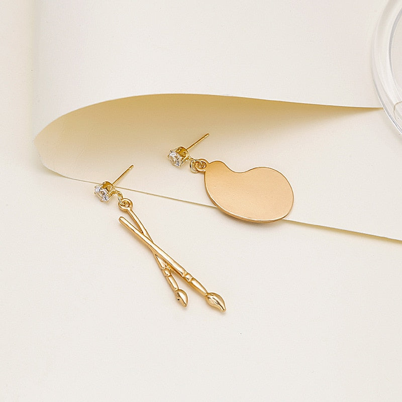 Paintbrush and Easel Earrings