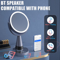 LED Bluetooth Vanity Mirror with Speaker Rechargeable Battery