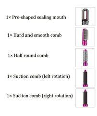 5 in 1 Hair Dryer Heat Comb Hair Curler Professional Iron Hair Straightener Styling Tool Hair Dryer Combination Kit