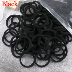 50PCS/Set Basic Hair Bands Simple Solid Colors Elastic Headband Hair Ties