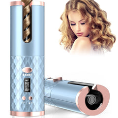 Wireless Auto Curling Iron Hair Iron Curler USB Rechargeable Rotating Hair Curler