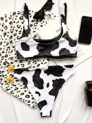 Cow Print Bikini Set