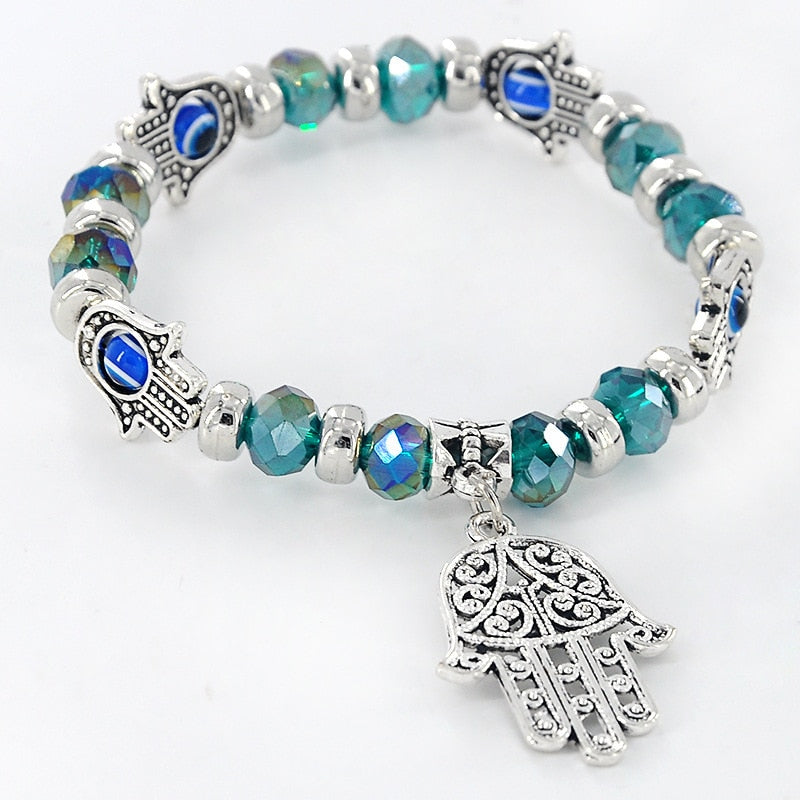 Nazar Blue Evil Eye Crystal Bracelet