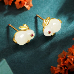 Chinese Style Lovely Rabbit Bracelet For Women Girl Festival High Value Gift Tiger Stone Link Chain Bracelet Jewelry Accessories