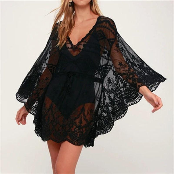 Maris Lace Beach Tunic Cover-Up One-piece