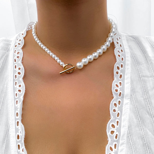 Evangeline Baroque Pearl Heart Necklace Collection