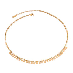 Round Geometric Pendant Necklace Choker
