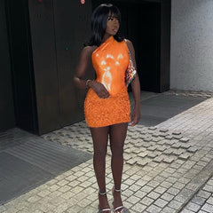 Tank Tops Bodysuit Mini Skirt Two Piece Sets Outfit