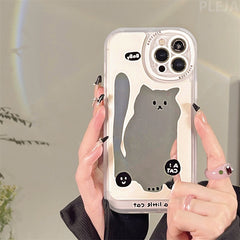 Mirror Cat Shape Cute Phone Case for iPhone