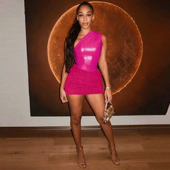 Tank Tops Bodysuit Mini Skirt Two Piece Sets Outfit