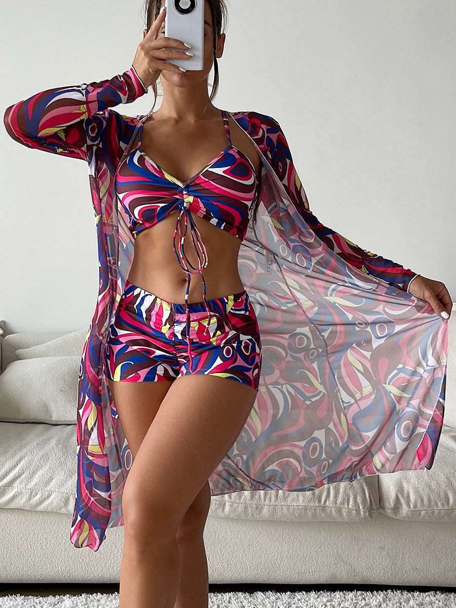 High Waist Bikinis 3 piece