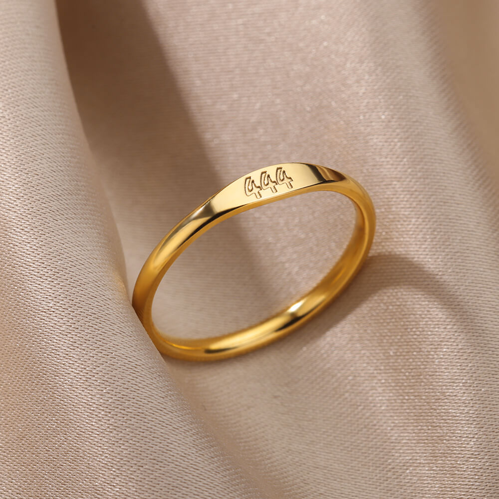 Astra Angel Number Stainless Steel Ring Collection