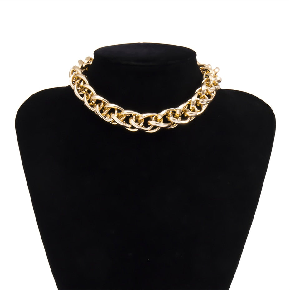Roxana Multi-Layer Chunky Chain Choker Collection