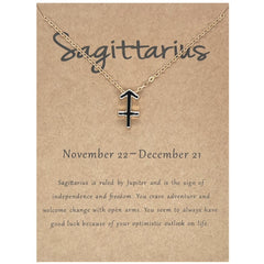 Cardboard Zodiac Sign Pendant Necklace