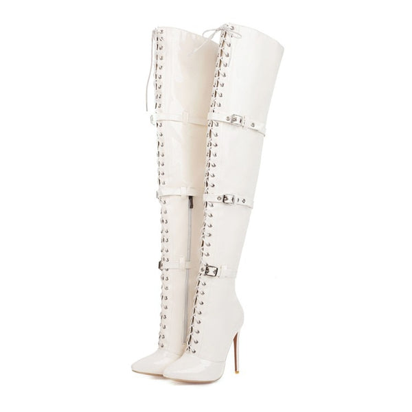 PU high heels over the knee boots thigh high boots