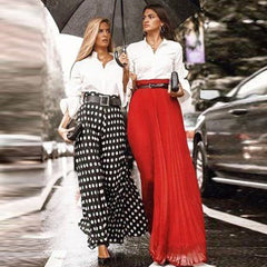 Yeezzi Summer Autumn Female Trousers Fashion Holiday Fitness Urban Polka Dot Casual Office Wide Leg Pants for Women 2022 New