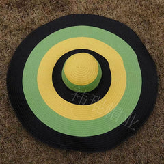 70cm Oversized  Wide Brim Sun Hat Travel  Large UV Protection Beach Straw Hats Women&#39;s Summer Floppy Foldable Chapeaux Wholesale