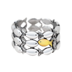 CAOSHI Delicate Fish Rings for Women Metallic Style Finger-ring Statement Jewelry Exquisite Fashionable Design Accessories Gift