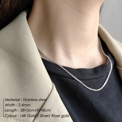 New Popular Silver Color Sparkling Clavicle Chain
