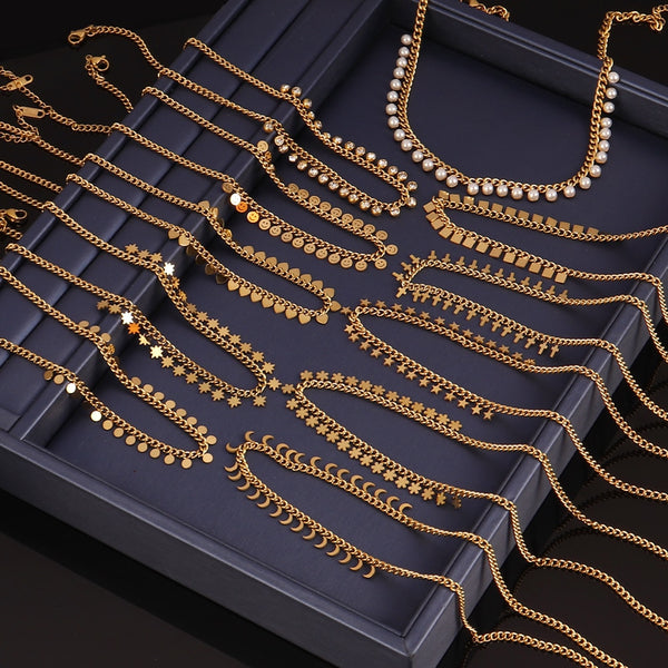Solene Geometric Pendant Choker Collection