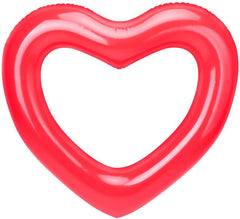 Inflatable Swim Rings Heart Shaped Swimming Pool Float Loungers