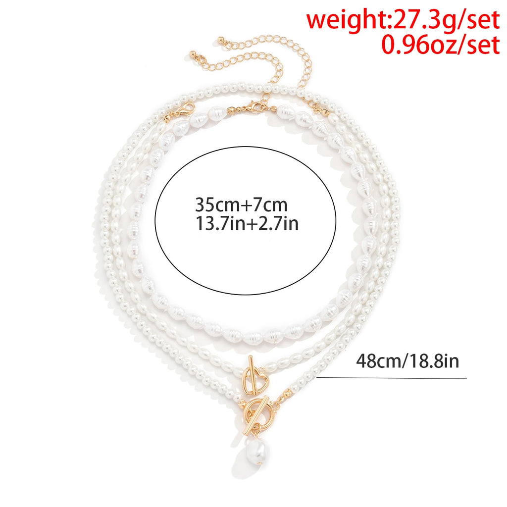 Evangeline Baroque Pearl Heart Necklace Collection