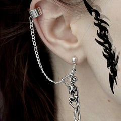 Hip Hop Korean Fashion Cross Earrings For Women Grunge Cross Ear Earrings серьги кресты Skeleton Crochet Punk Earrings Wholesale