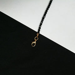 Simple Black Beads Short Necklace