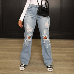 Olivia's Distressed Denim: Baggy and Beautiful