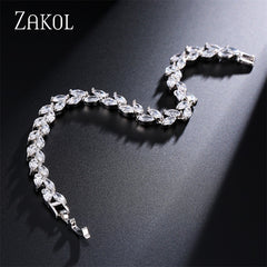 White Shiny Leaf Bracelets Bangles