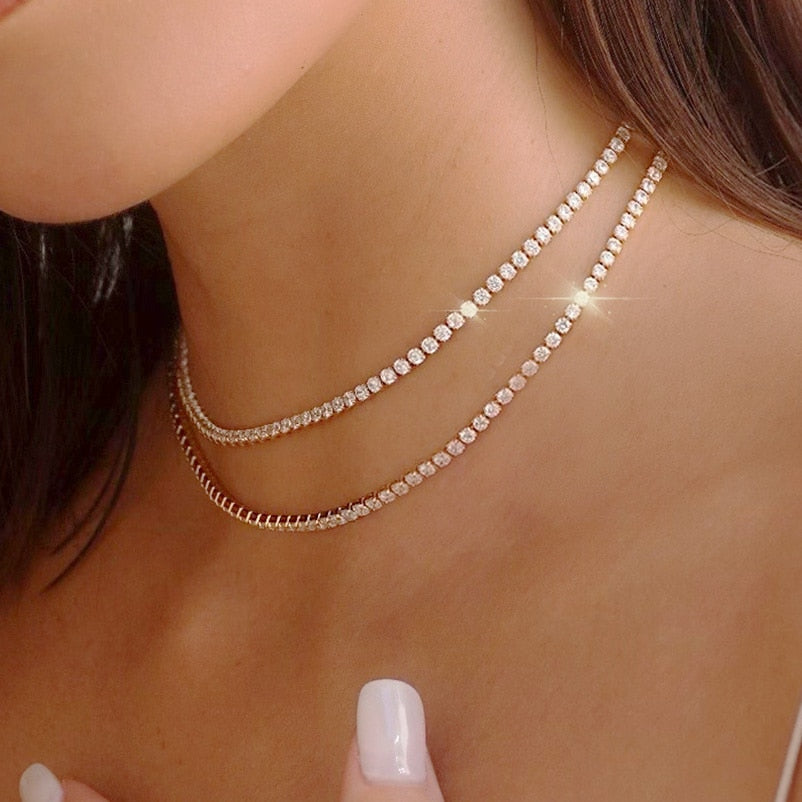 Starlight CZ Tennis Choker Collection