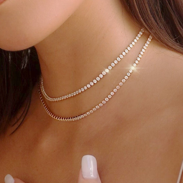 Starlight CZ Tennis Choker Collection