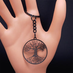 Fashion Tree of Life Silver Color Chain Necklaces for Women Stainless Steel Chain Necklace Jewelry cadenas mujer N42S01