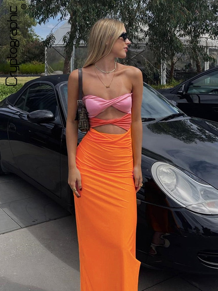 Isadora Off-Shoulder Twist Cutout Maxi Dress