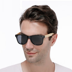 Classic Wood Bamboo Sunglasses with Polarized Lenses