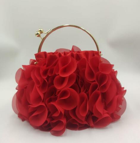 Graceful Lily Floral Rhinestone Evening Clutch