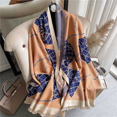 Thick Cashmere Scarf for Women Print Pashmina Shawl and Wrap