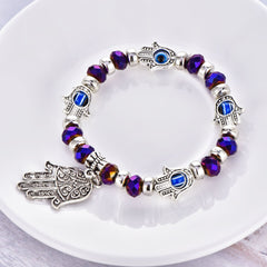 Turkish Blue Evil Eye Bracelet For Women Crystal Resin Lucky Bead