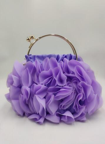 Graceful Lily Floral Rhinestone Evening Clutch