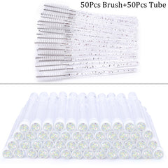 Diamond-Crystal Eyebrow Brush With Tube Reusable