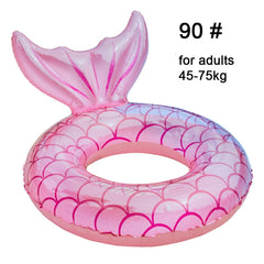 Giant Inflatable Pool Float Circle Mermaid Flamingo Unicorn Swimming Ring