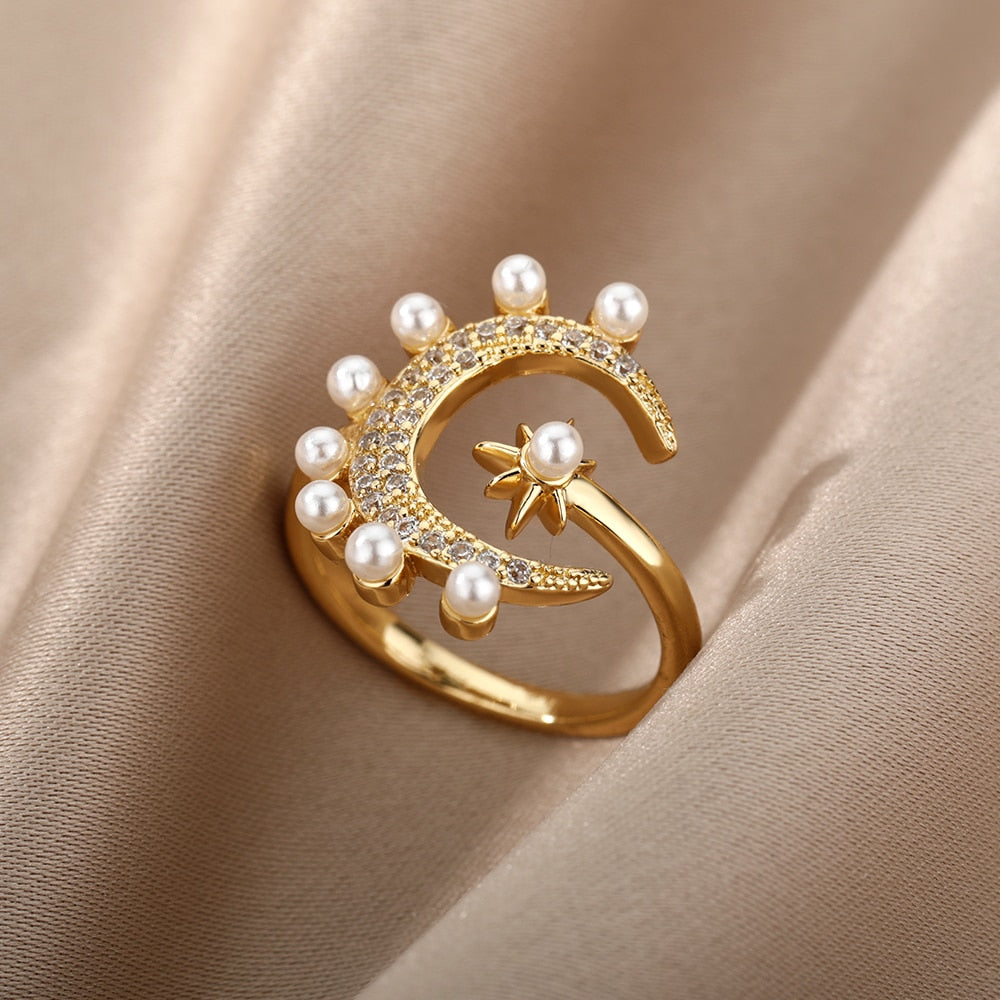 Safiya Lucky Evil Eye Stainless Steel Ring Collection