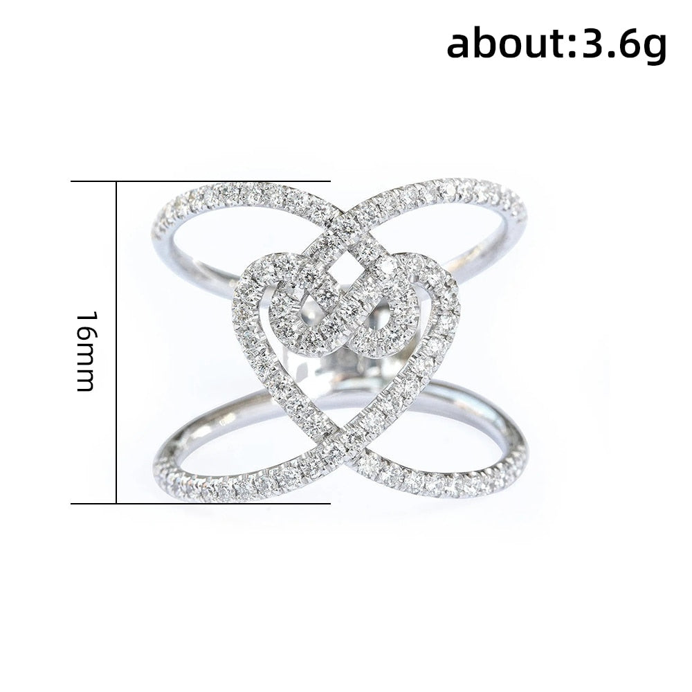 Hollow Love Wide Rings