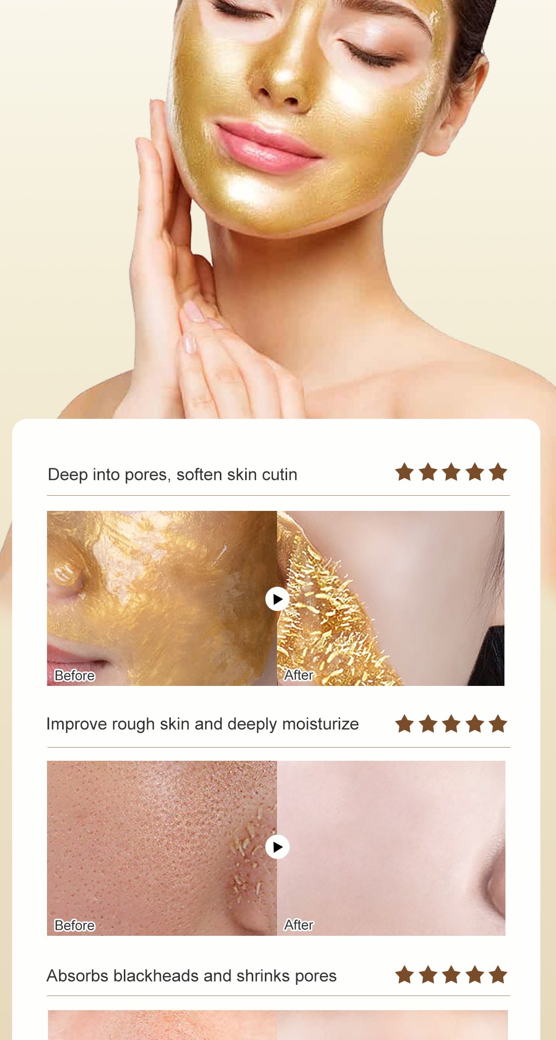 Oria Gold Peel-Off Facial Mask