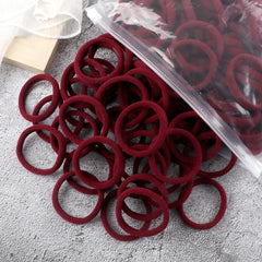 50PCS/Set Basic Hair Bands Simple Solid Colors Elastic Headband Hair Ties