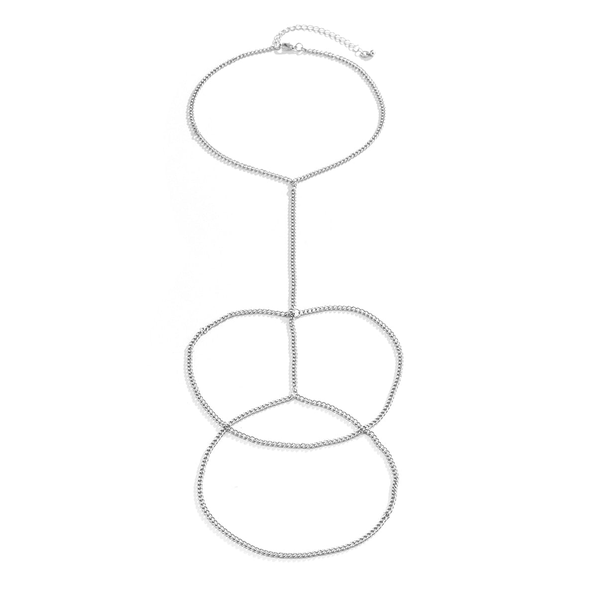 Multilayer Thin Metal Chain Anklets For